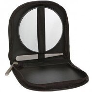 Tweezerman Mirror & Tweezer Set in Black Leather Case